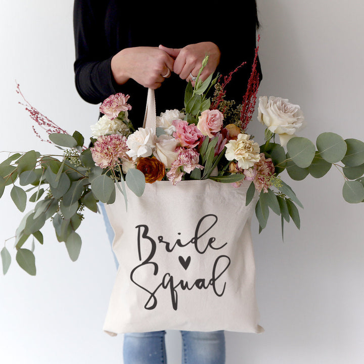 Bride Squad Wedding Cotton Canvas Tote Bag