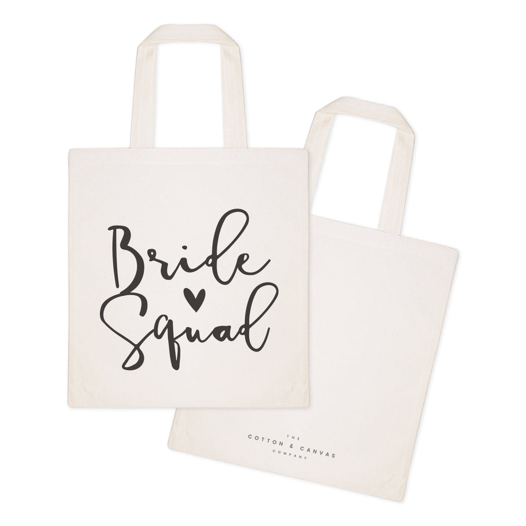 Bride Squad Wedding Cotton Canvas Tote Bag by The Cotton & Canvas Co.