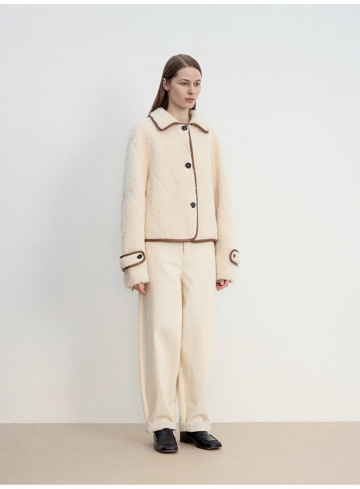 "Modern Milk Cafe" imported Hill fur merino sheepskin fur jacket by Firelady Fur