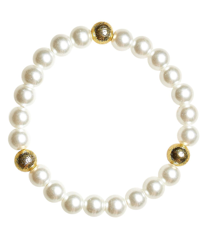Birdie Bracelet with Gold Beads