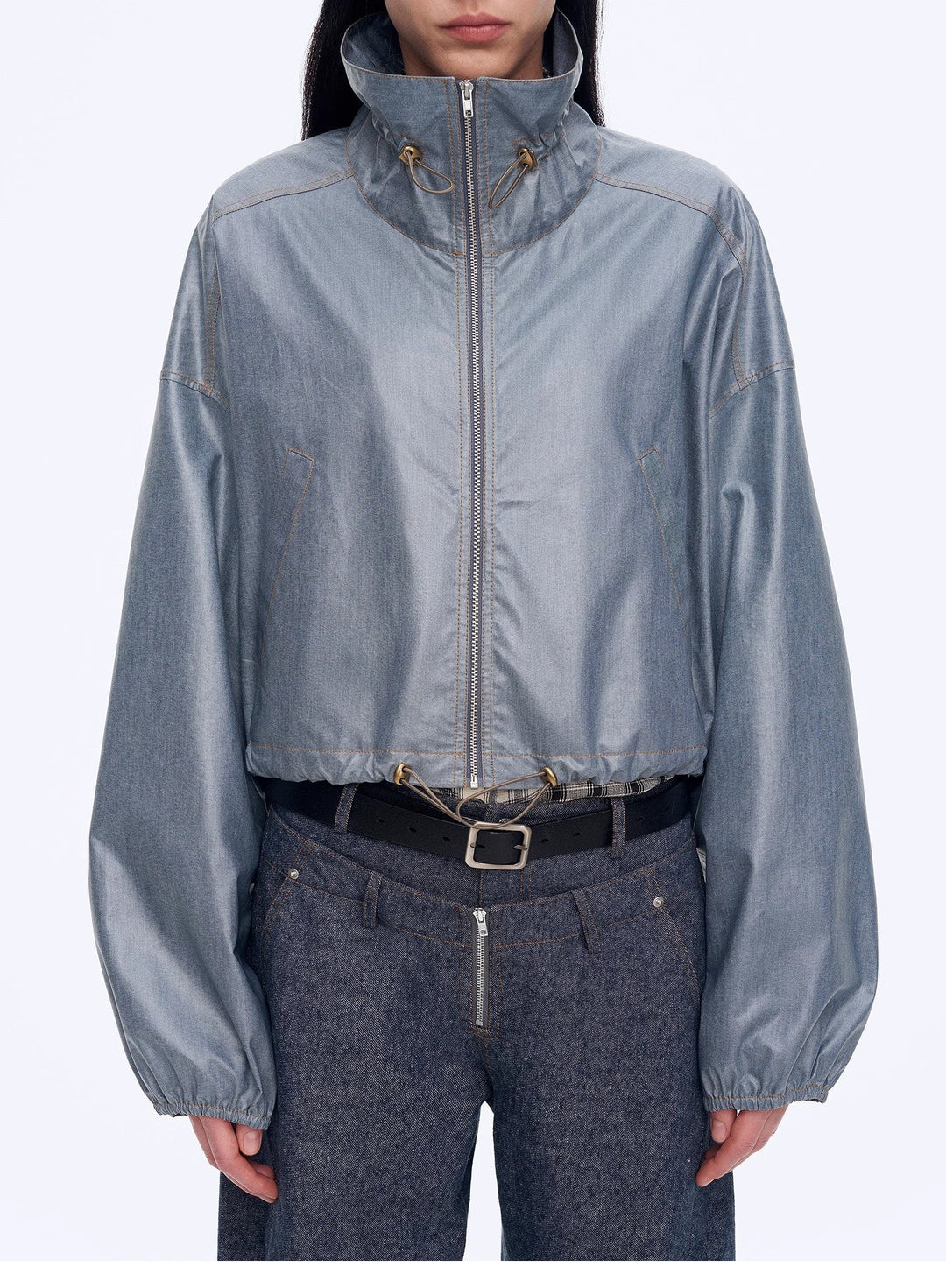 "Blues Notes" Technological Composite Film Cotton Lightweight Outdoor Jacket by Firelady Fur