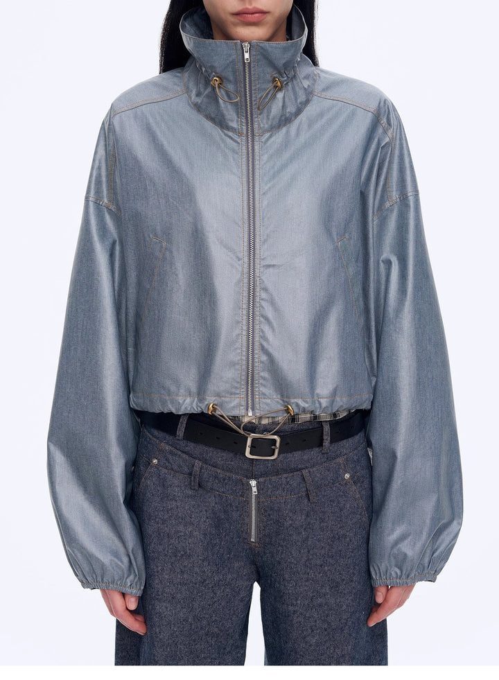 "Blues Notes" Technological Composite Film Cotton Lightweight Outdoor Jacket by Firelady Fur