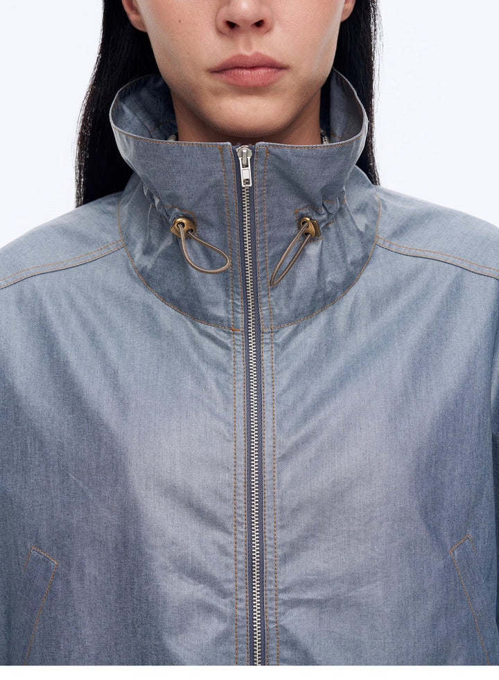 "Blues Notes" Technological Composite Film Cotton Lightweight Outdoor Jacket by Firelady Fur