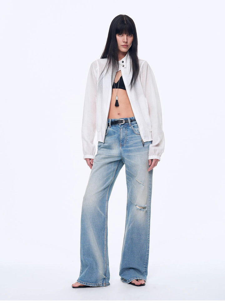 "Moonlight Whisper" lightweight outdoor half-stand collar raglan sleeve jacket by Firelady Fur