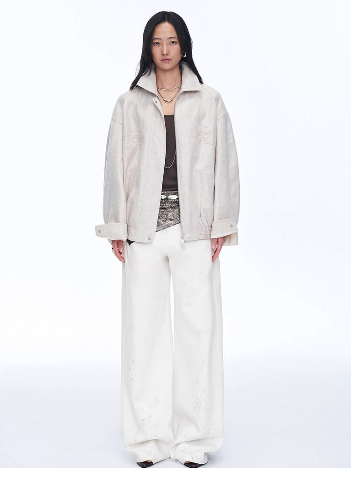 Retro ethnic style beaded embroidery linen loose straight version jacket spring"Comfort Zone" by Firelady Fur