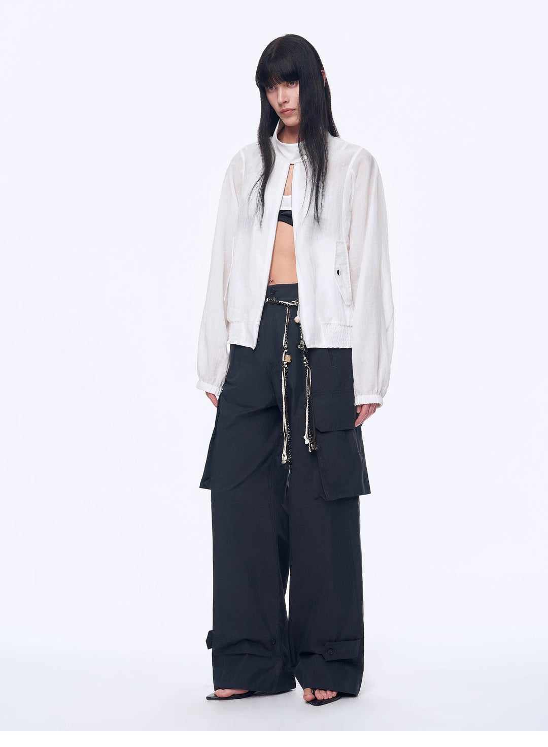 "Moonlight Whisper" lightweight outdoor half-stand collar raglan sleeve jacket by Firelady Fur