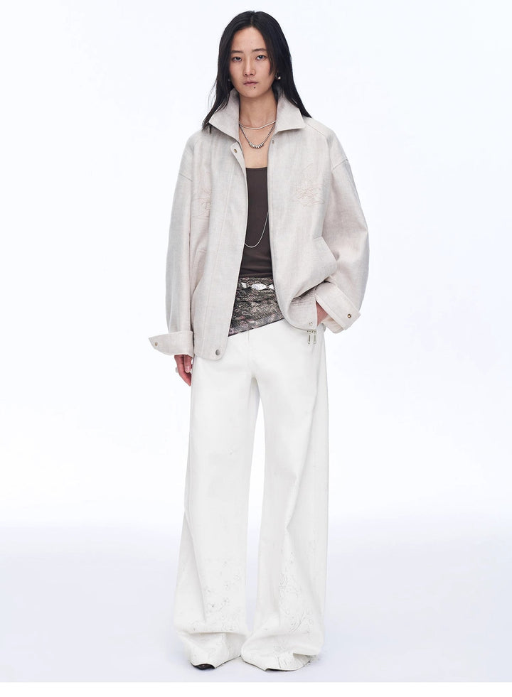 Retro ethnic style beaded embroidery linen loose straight version jacket spring"Comfort Zone" by Firelady Fur