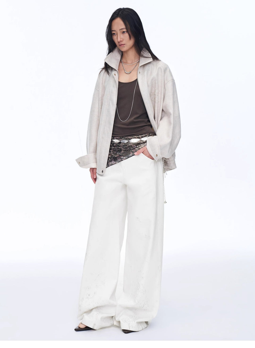 Retro ethnic style beaded embroidery linen loose straight version jacket spring"Comfort Zone" by Firelady Fur