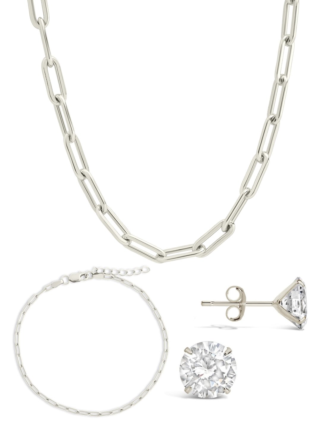 Paperclip & Everyday Studs Jewelry Bundle