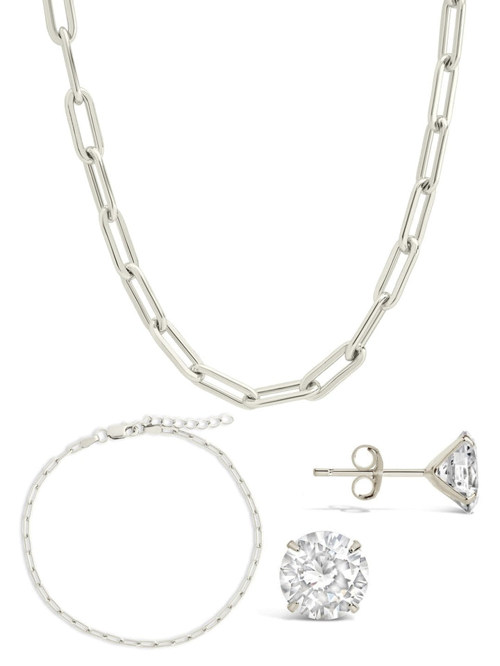 Paperclip & Everyday Studs Jewelry Bundle