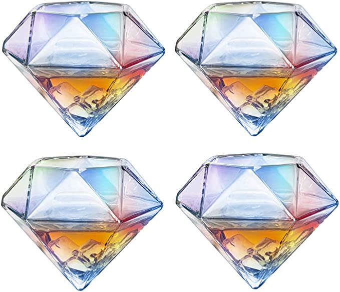 Diamond Iridescent Whiskey and Wine Decanter, 750ml