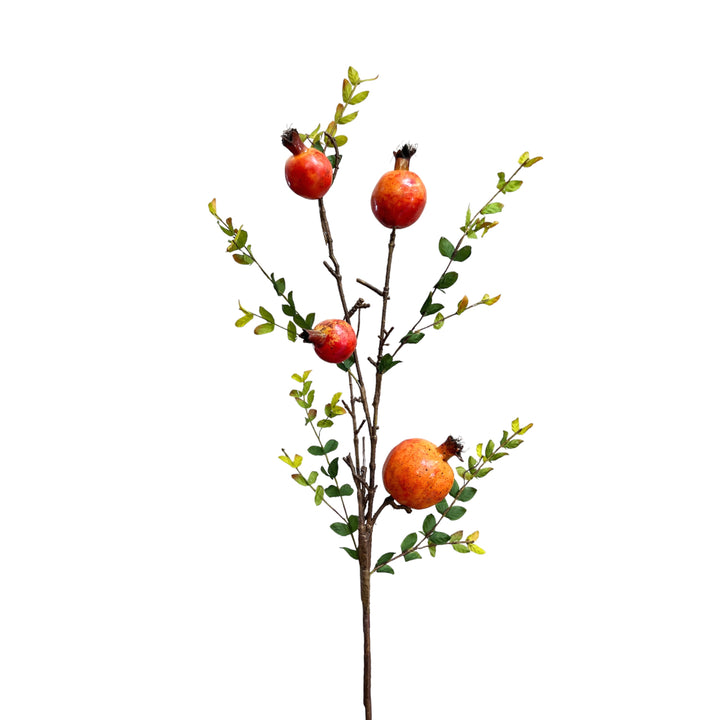 28-Inch Artificial Pomegranate Stems (set of 2) by Sun Decorer