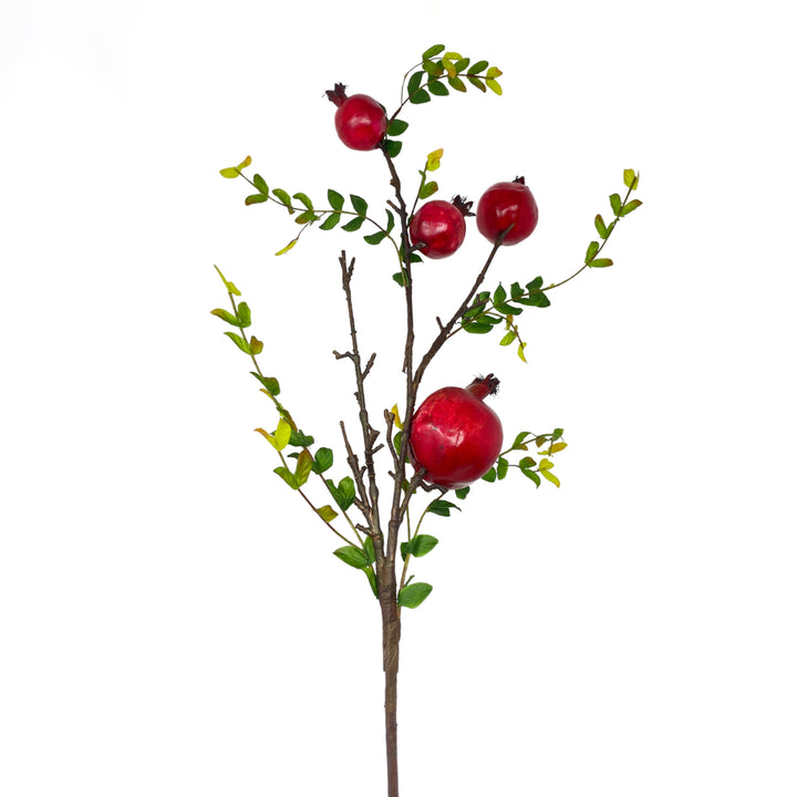 28-Inch Artificial Pomegranate Stems (set of 2) by Sun Decorer
