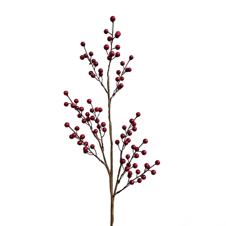 28 inch Tall Artificial Christmas Berries Holiday Berries Stems (Set of 3) by Sun Decorer