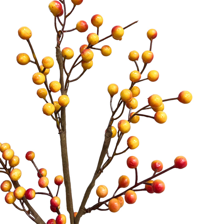 28 inch Tall Artificial Christmas Berries Holiday Berries Stems (Set of 3) by Sun Decorer