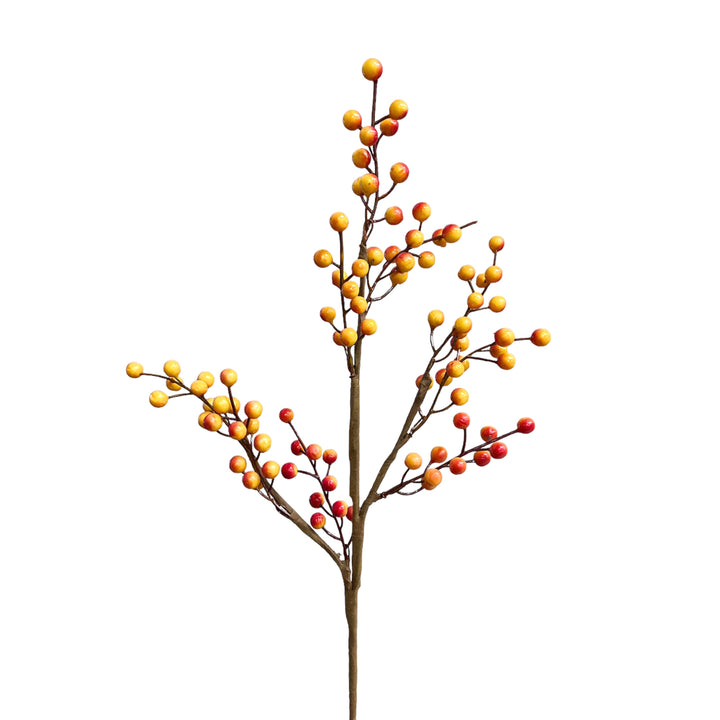 28 inch Tall Artificial Christmas Berries Holiday Berries Stems (Set of 3) by Sun Decorer