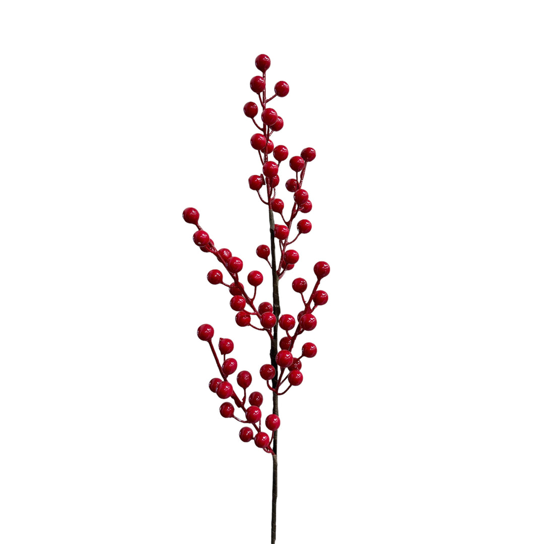 Festive Set of 2 Artificial Christmas Berry Stems - Perfect for Holiday Decor! by Sun Decorer