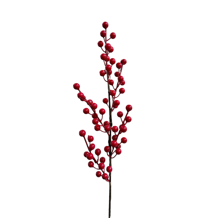 Festive Set of 2 Artificial Christmas Berry Stems - Perfect for Holiday Decor! by Sun Decorer