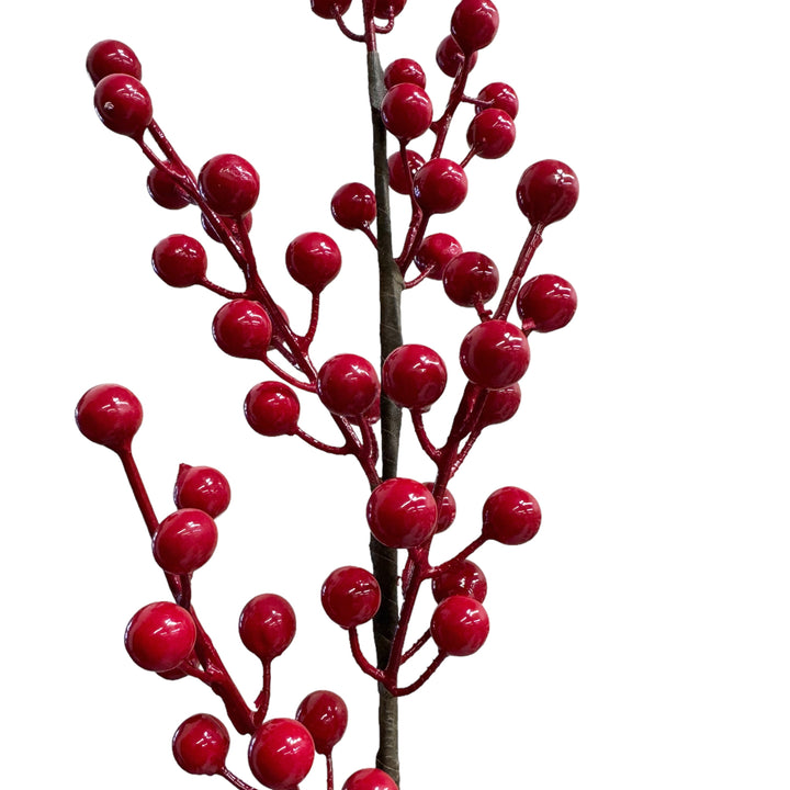 Festive Set of 2 Artificial Christmas Berry Stems - Perfect for Holiday Decor! by Sun Decorer