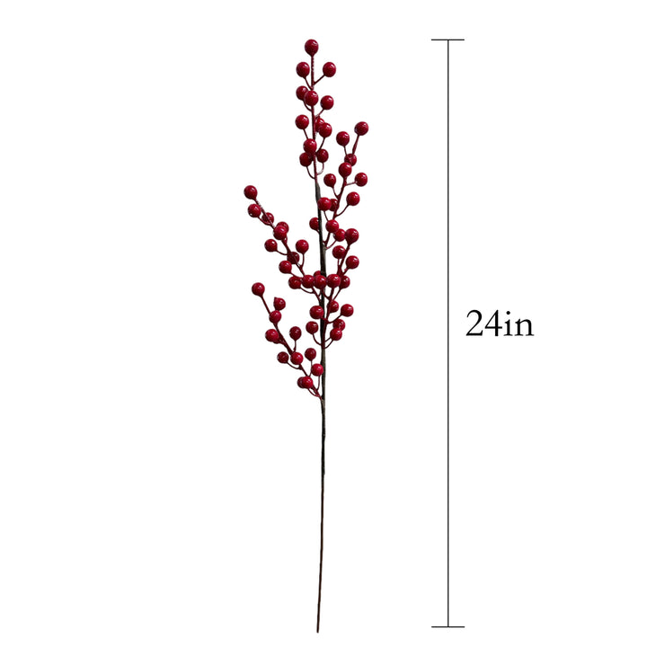 Festive Set of 2 Artificial Christmas Berry Stems - Perfect for Holiday Decor! by Sun Decorer