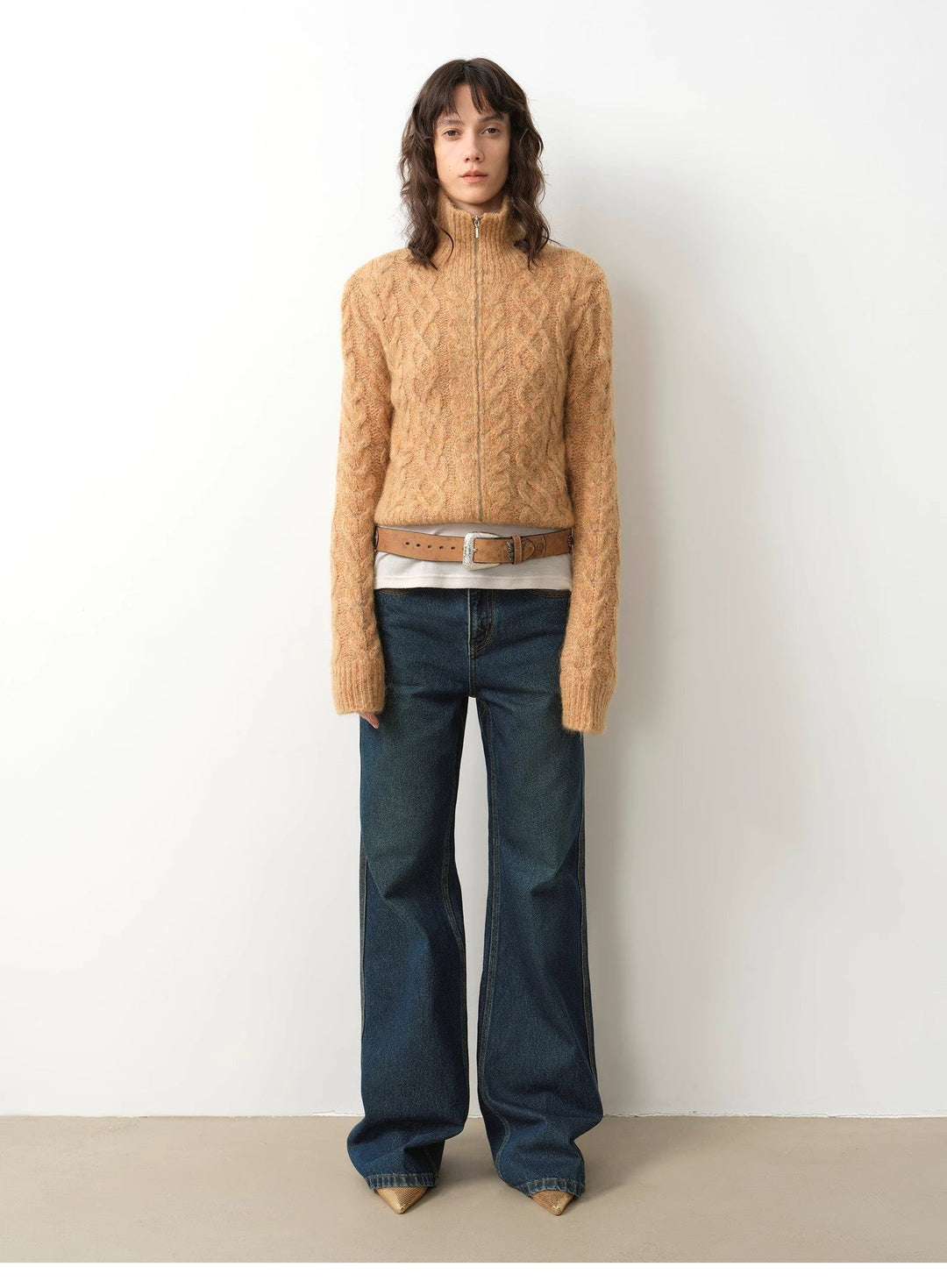 "Pure Flared" Japanese imported fabric Vintage retro washed loose flared jeans for women by Firelady Fur