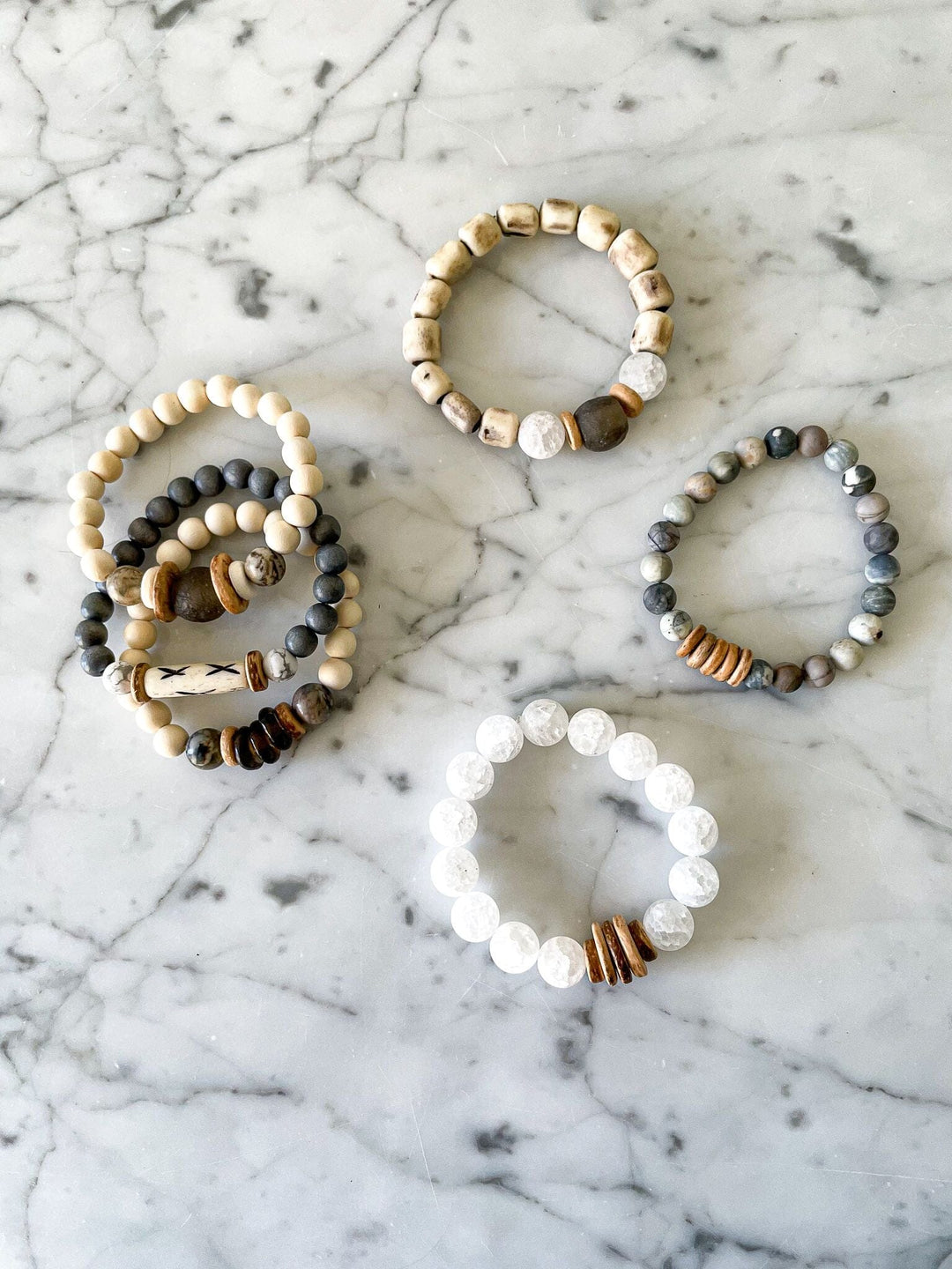 Tribal Stack Bracelet | Stone