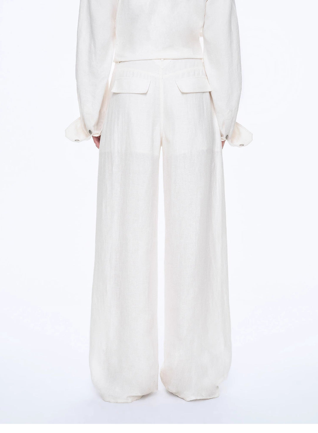 Fireladyfur Women's Stand-up Silhouette Double Waist Linen Trousers"Berlin Street" by Firelady Fur