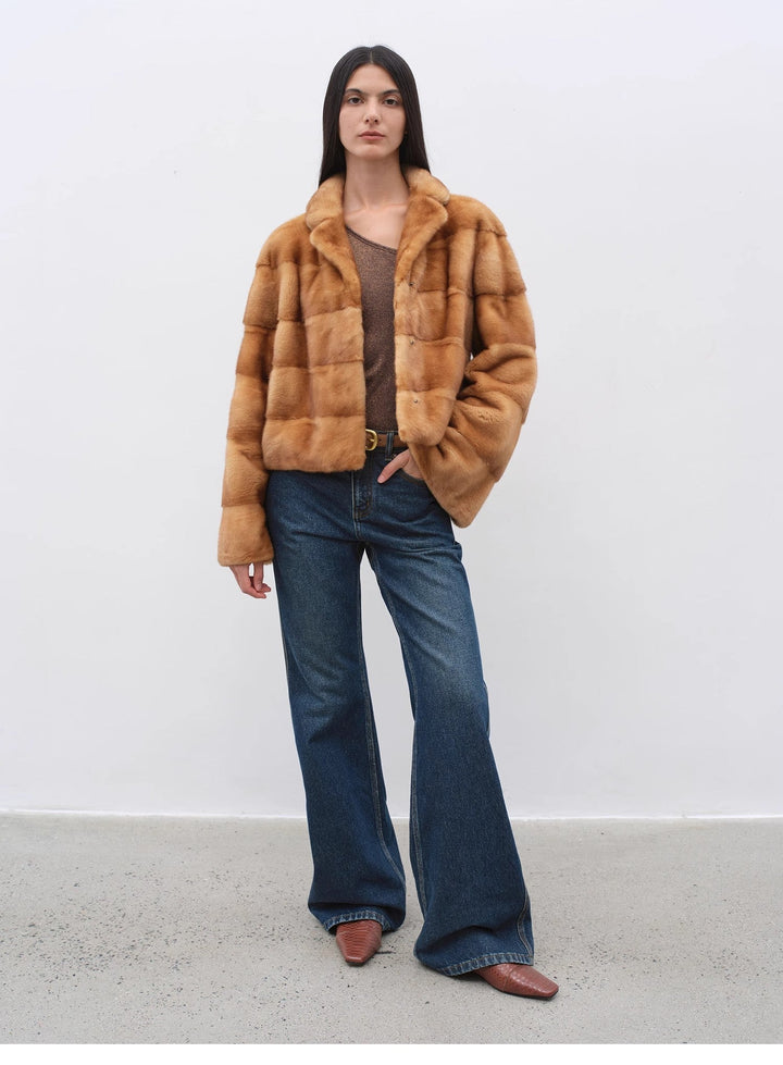 "Pure Flared" Japanese imported fabric Vintage retro washed loose flared jeans for women by Firelady Fur