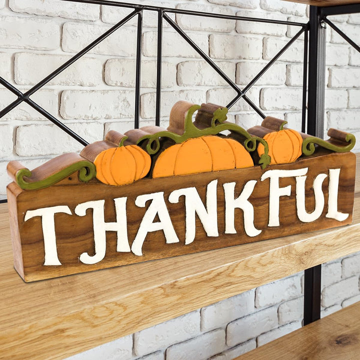 Thankful Handmade Wooden Sculpture by Decozen