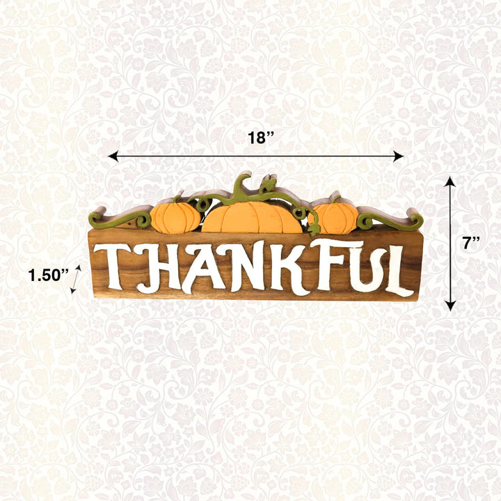 Thankful Handmade Wooden Sculpture by Decozen