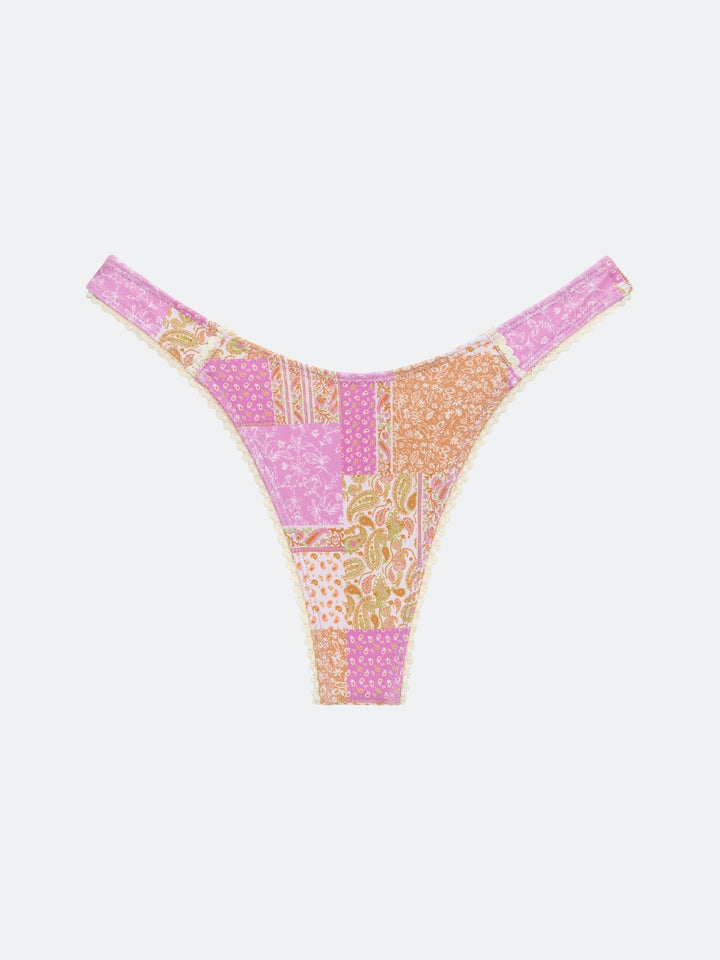 NANTUCKET BIKINI BOTTOM - PINK PAISLEY