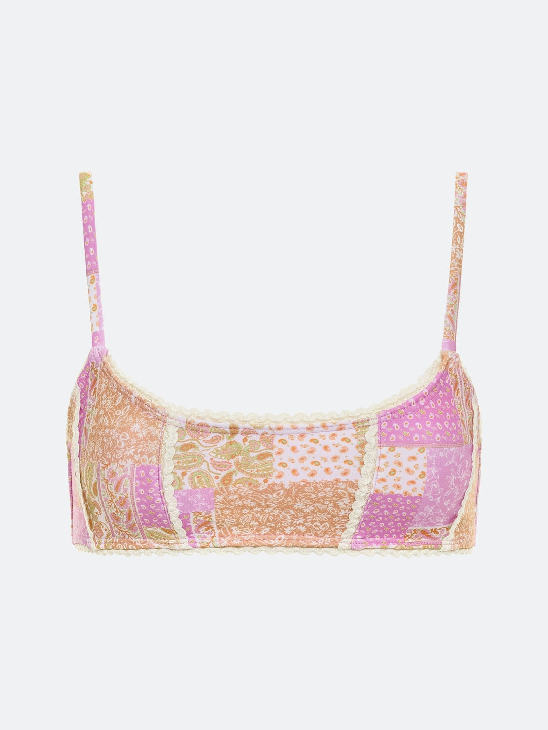 NANTUCKET BIKINI TOP - PINK PAISLEY