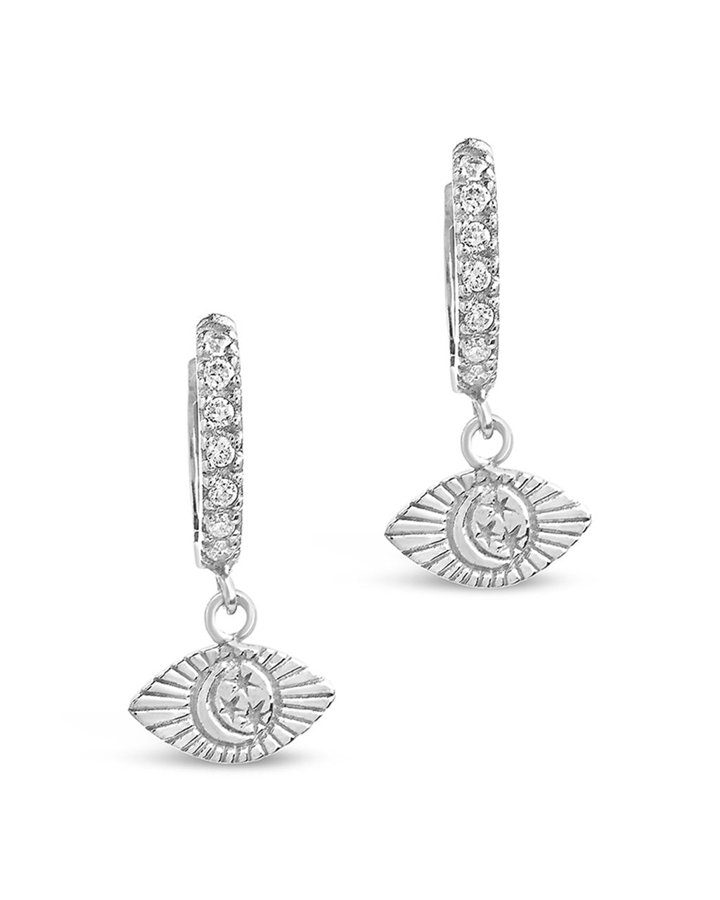 Starry Nights Eye Micro Hoops