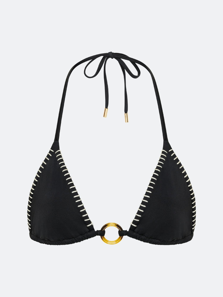 LAGOS BIKINI TOP - BLACK AND WHITE CONTRAST