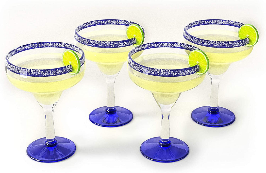 Mexican Hand Blown Glass – Set of 4 Large 16oz