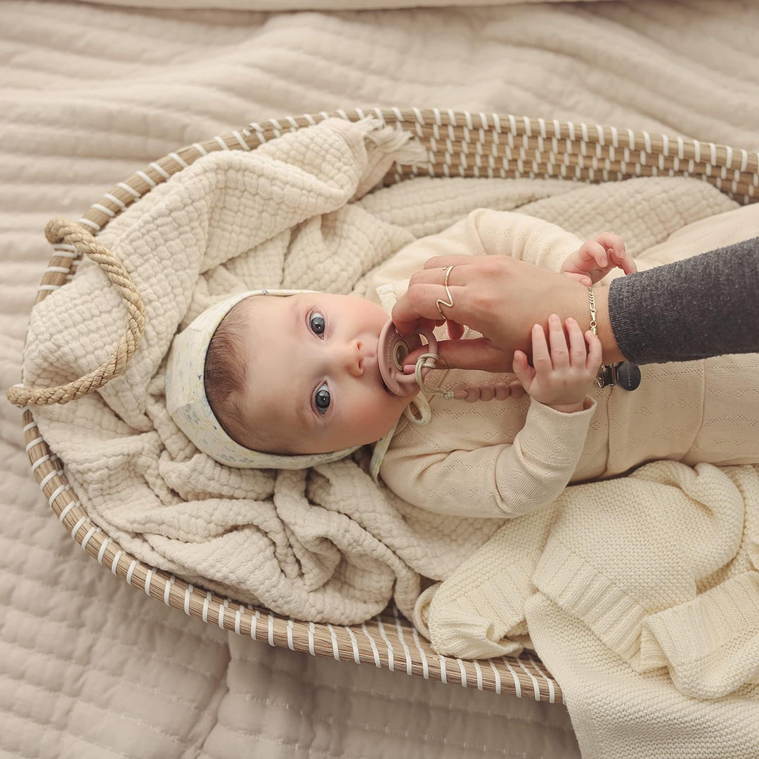 Organic Classic Luxury Knit Baby Swaddle Blanket by Bleu La La