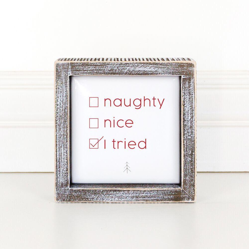 Naughty Nice 5" Sign by Gia Roma