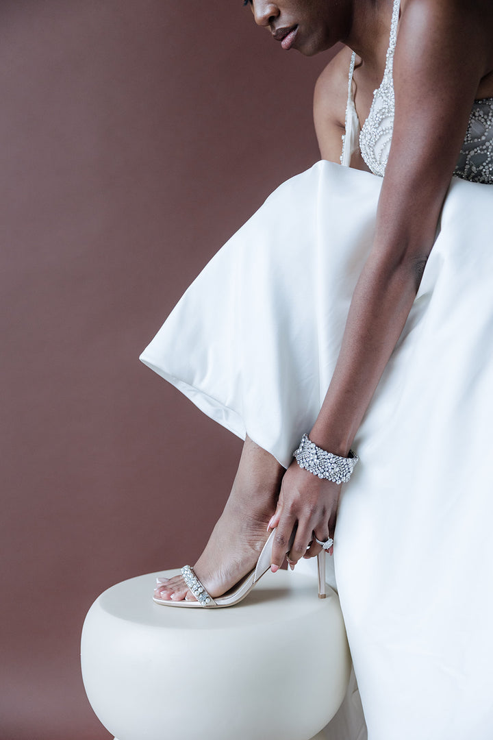 Vintage Inspired Art Deco Crystal Cuff