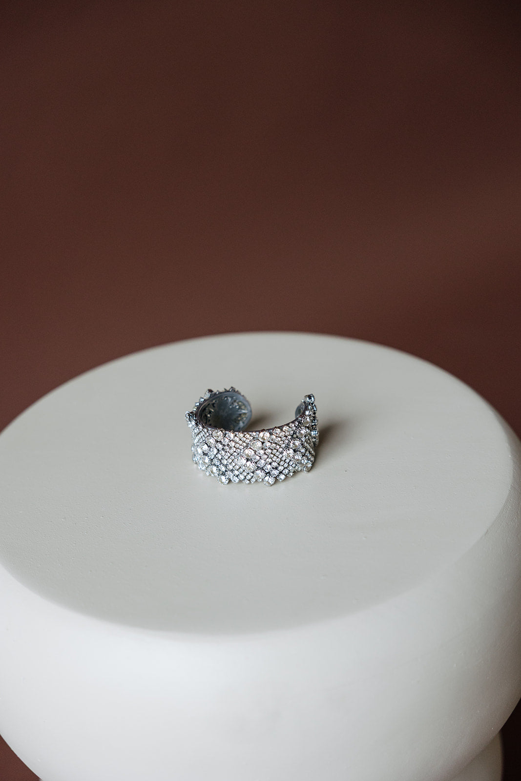 Vintage Inspired Art Deco Crystal Cuff