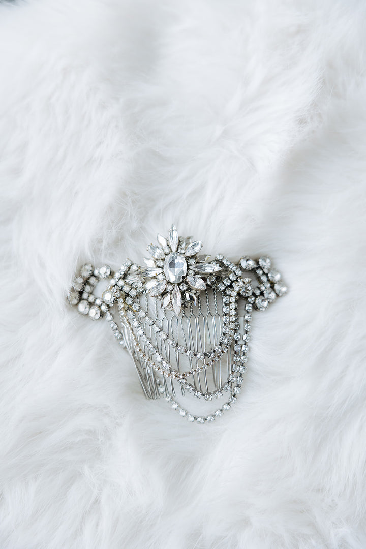 Vintage Inspired Crystal Comb