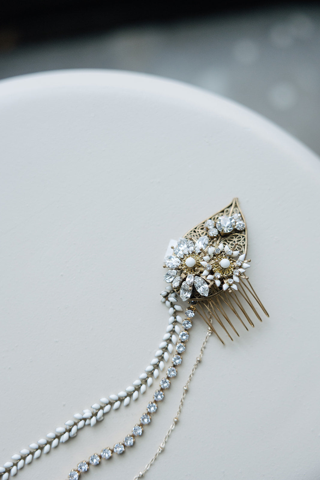 Vintage Inspired Crystal Hair Cascade