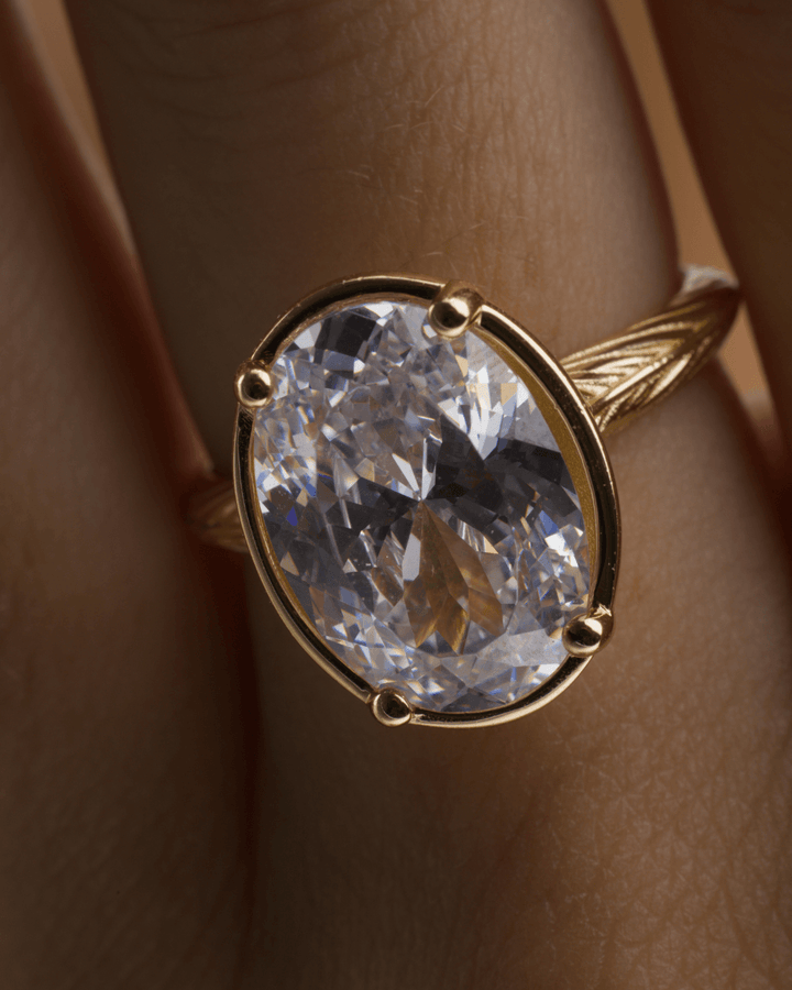 Oval Cut CZ Cocktail Ring