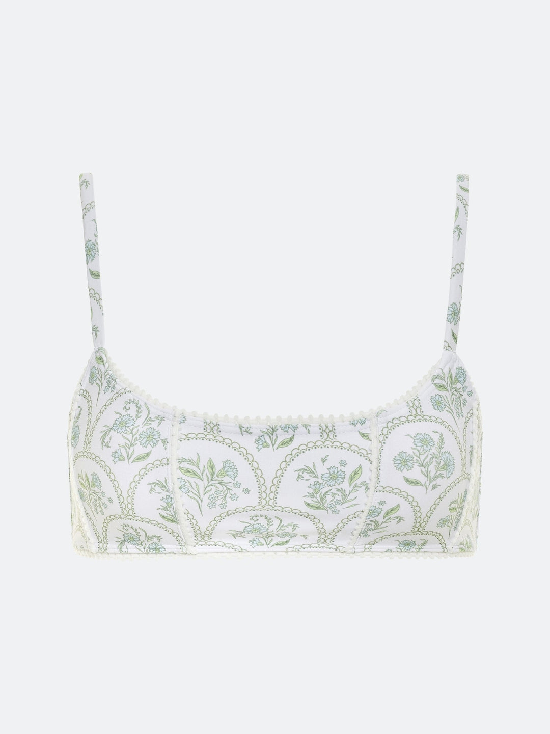 NANTUCKET BIKINI TOP - FLORAL TILE