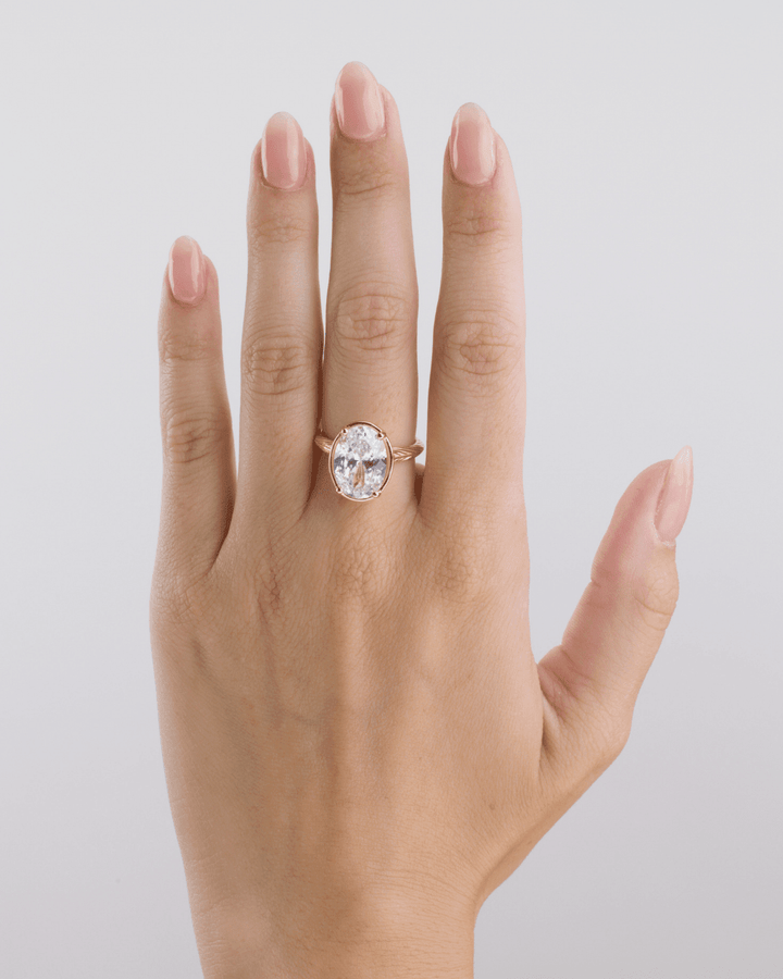 Oval Cut CZ Cocktail Ring