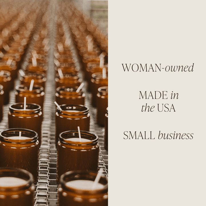 Fall Leaves Soy Candle - Amber Jar - 9 oz
