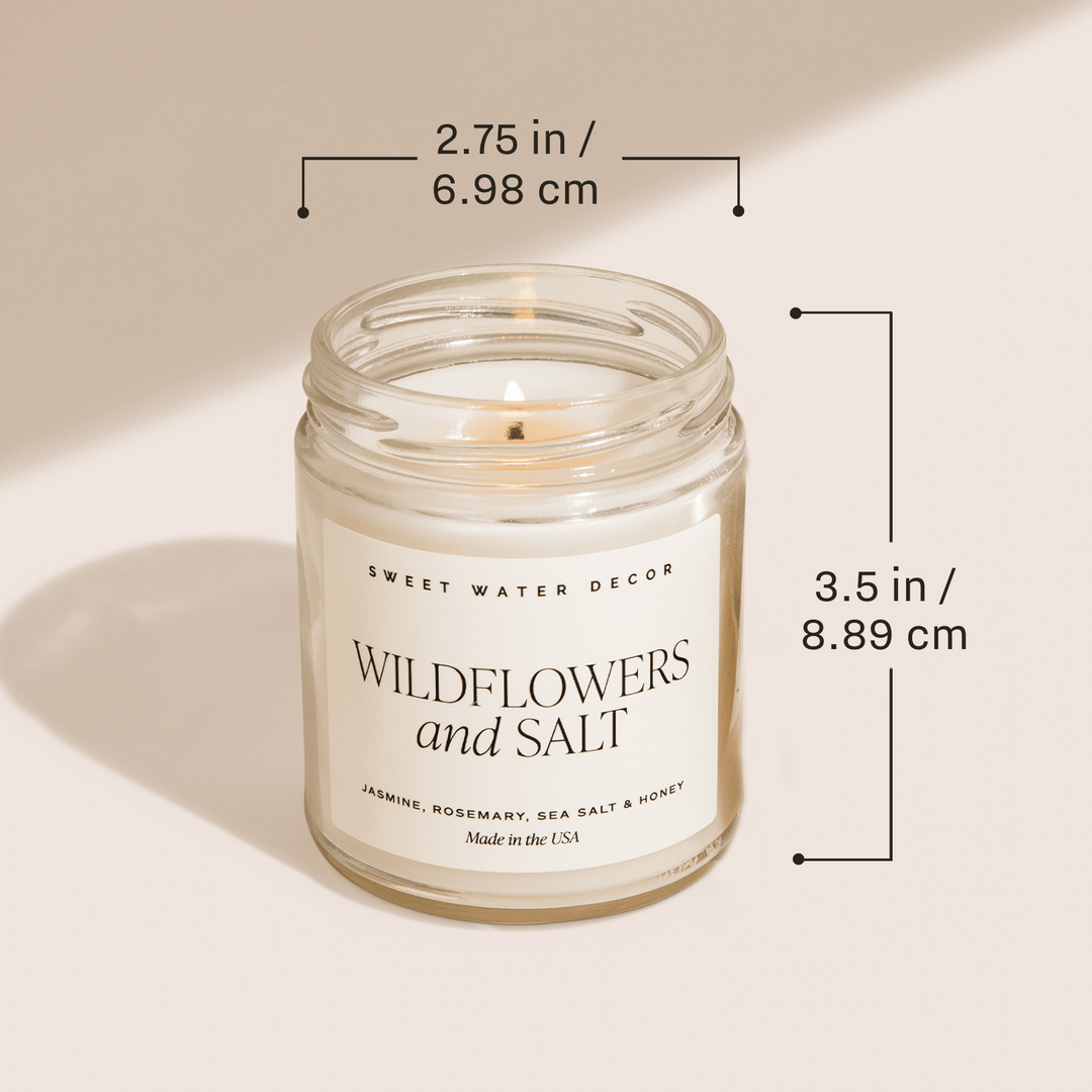 Favorite Sweater Soy Candle - Patterned 9 oz - Clear Jar (Cashmere and Vanilla)