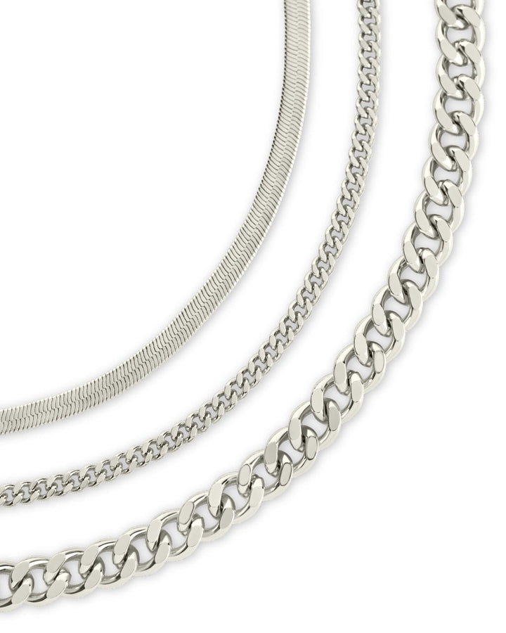 Adalina Three Chain Anklet Set