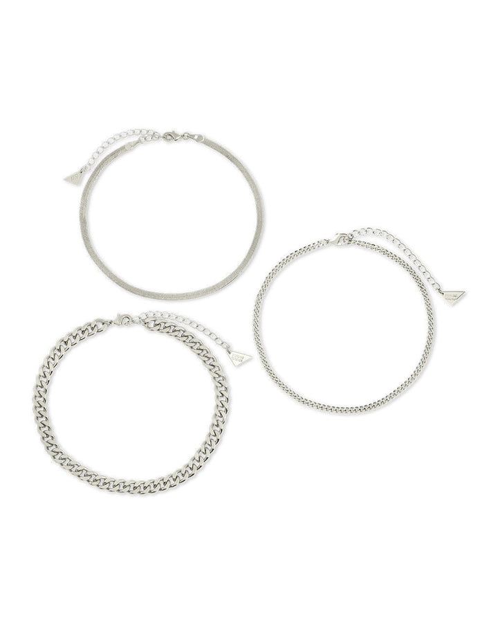 Adalina Three Chain Anklet Set