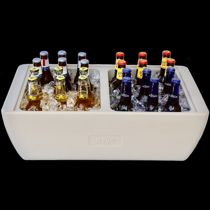 REVO Dubler HEAT | Flameless Chafer and Cooler | Greige Mist by REVO COOLERS, LLC