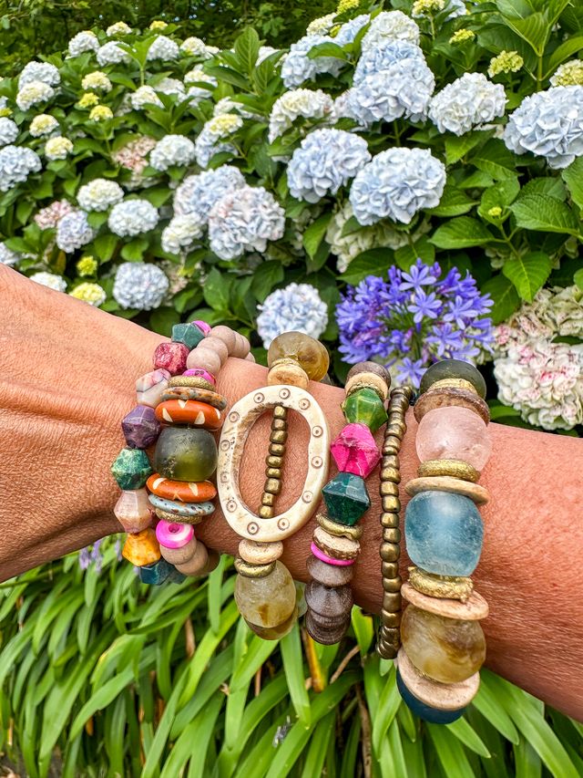Intricate Stack Bracelet | Camel